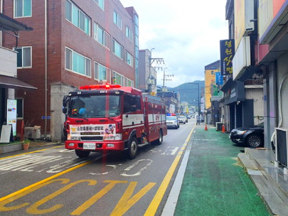 철원소방서, 전국 동시 소방차 길 터주기 훈련 실시