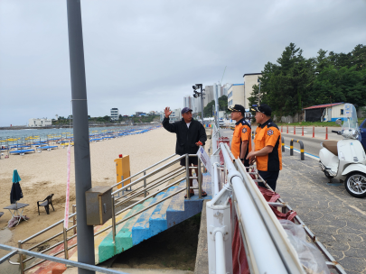 고성소방서 2025년 여름철 풍수해 피해 우려지역 관서장 현지 점검
