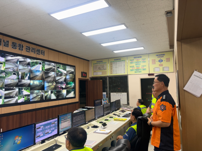 인제소방서장, 한계터널 관리사무소 방문