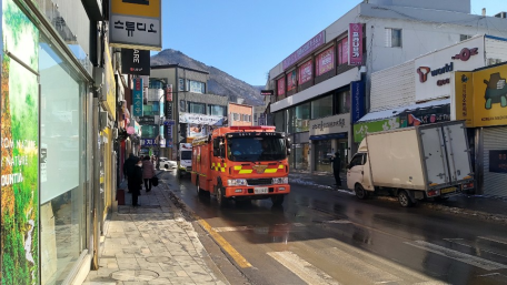 태백소방서, 소방출동로 확보 및 주·정차 금지구간 집중 단속의 날 운영
