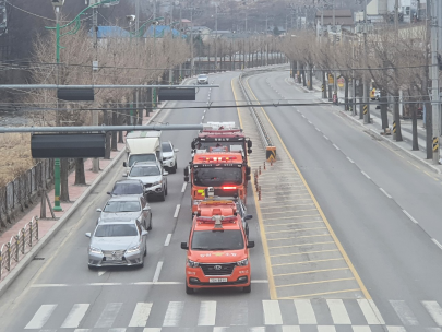 태백소방서, 소방출동로 확보 및 주정차금지구간 집중 단속의 날 운영