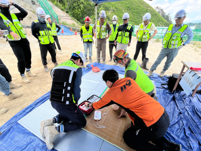 양구소방서, 춘천속초철도건설 현장 외국인 근로자 소방안전교육 실시